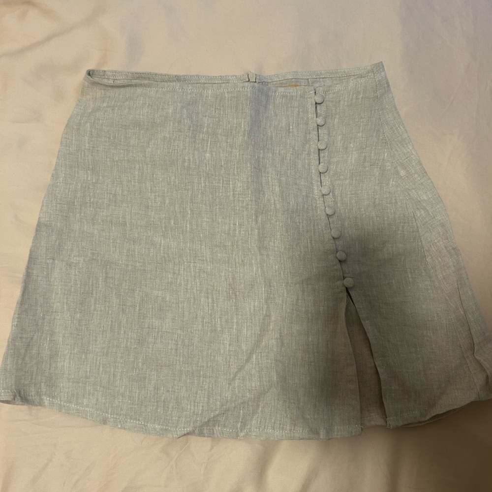 Elegant Gray Mini Skirt